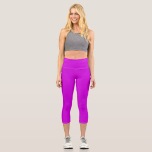 Electric Purple High Waisted Yoga Capris