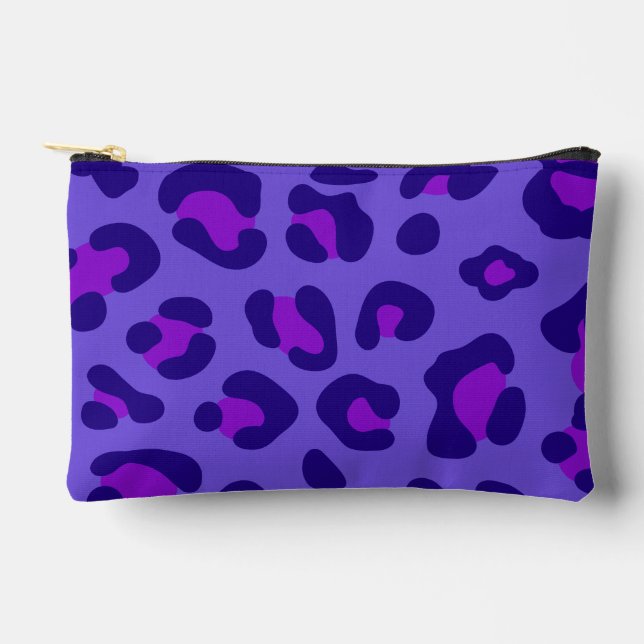 "Electric Purple Leopard" Accessory Pouch (Front)