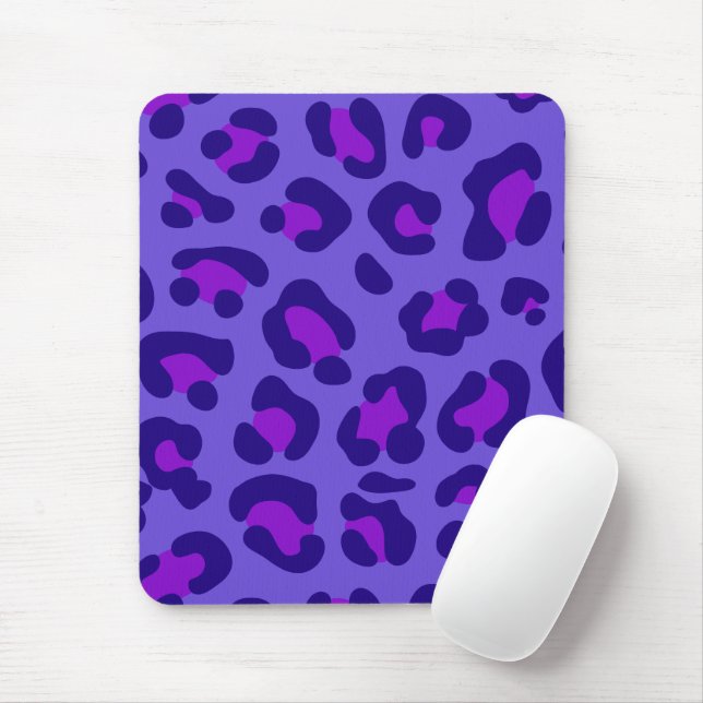 "Electric Purple Leopard" Mouse Mat (With Mouse)