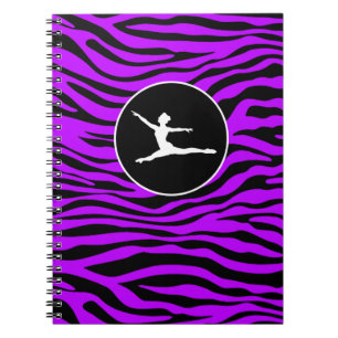 Electric Purple Zebra Stripes; Ballet Notebook