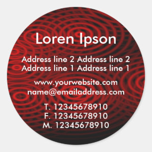 Electric Rain Red Business / Profile Classic Round Sticker