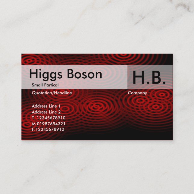 Electric Rain - Red - Customised Business Card (Front)