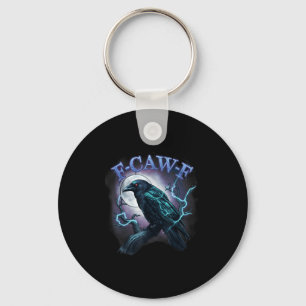 Electric Raven F-caw-f Halloween Moon  Key Ring