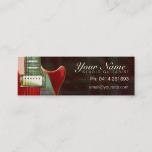 Electric Red Guitar mini business card