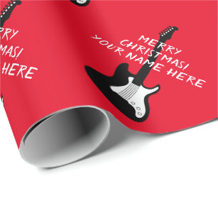 christmas wrapping guitar