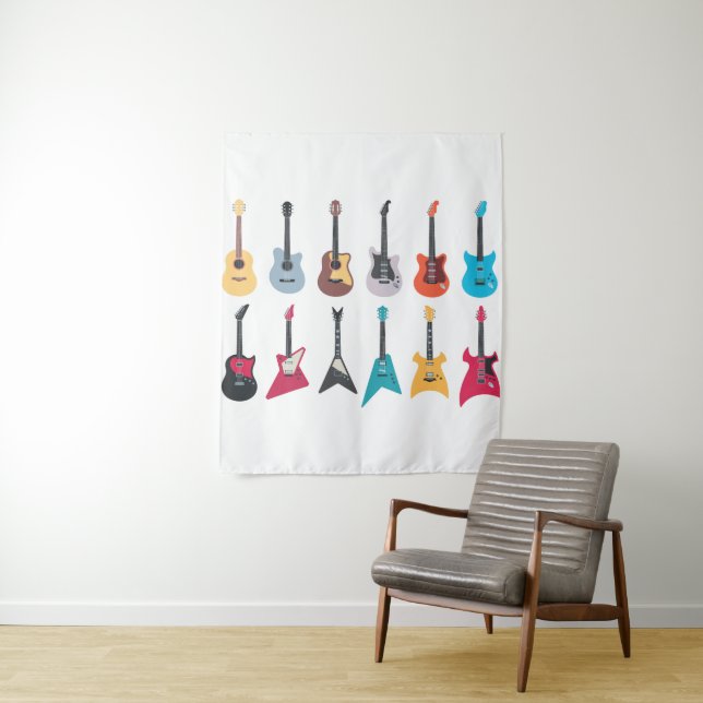 Electric rock guitar tapestry (In Situ)