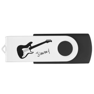 Electric rock guitar USB flash drive for guitarist