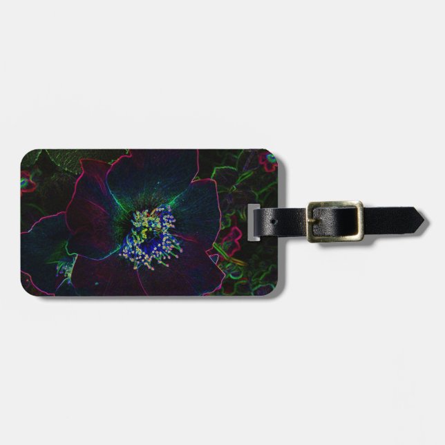Electric Rose Luggage Tag (Front Horizontal)