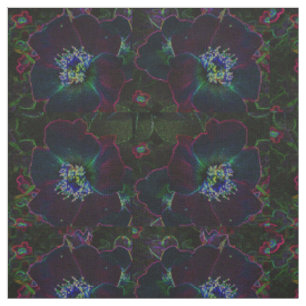 Electric Roses Abstract Fabric