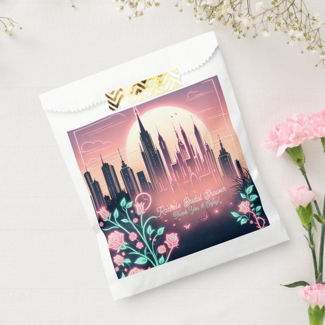 Electric Roses Futuristic  Neon Bridal Shower  Favour Bags (Sealed)