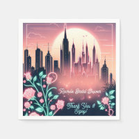 Electric Roses Futuristic Neon Bridal Shower