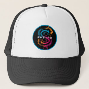 Electric S: Customisable Bold Graffiti Monogram Trucker Hat