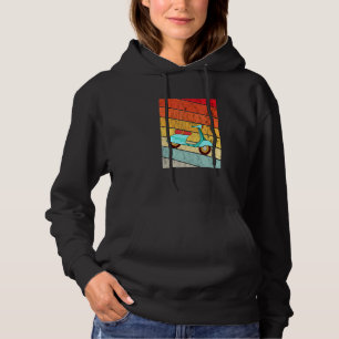 Electric Scooter Vintage Retro Sunset Electric Mop Hoodie