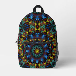 Electric Shaman Blue Mandala Lace Printed Backpack