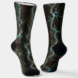 Electric Shock Industrial Grunge Frayed Wiring Socks