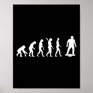 Electric Skateboard Evolution Monowheel Onewheel F Poster