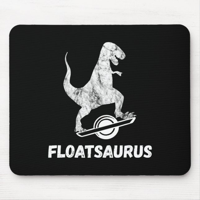 Electric Skateboard Float T-rex Saurus One Wheel V Mouse Mat (Front)