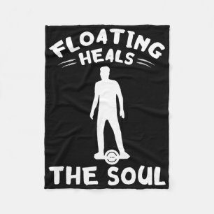 Electric Skateboard Floating Heals One Wheel Skate Fleece Blanket