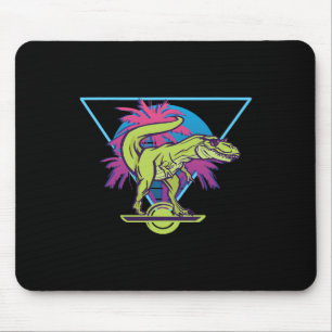 Electric Skateboard Modern Floating T-rex Retro On Mouse Mat