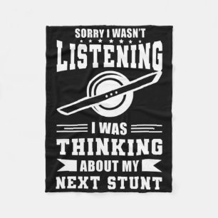 Electric Skateboard Sorry I Wasn't Onewheel Float Fleece Blanket