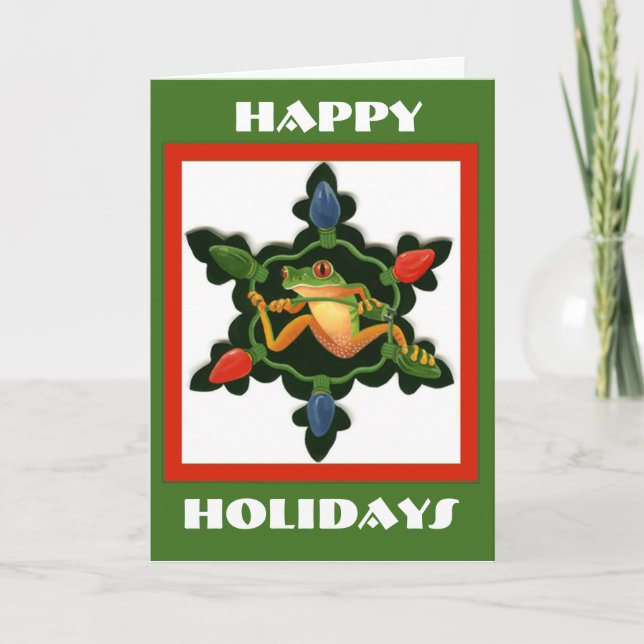 Electric Snowflake Holiday Card (Front)