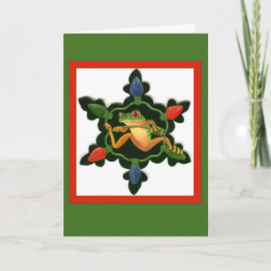 Electric Snowflake Holiday Card
