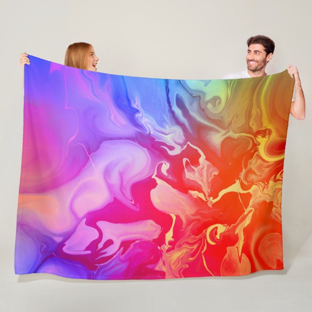 Electric Spectrum in Motion Fleece Blanket (In Situ)