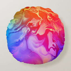 Electric Spectrum in Motion Round Cushion