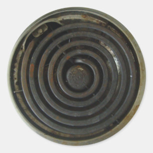 Electric Stove Burner Classic Round Sticker