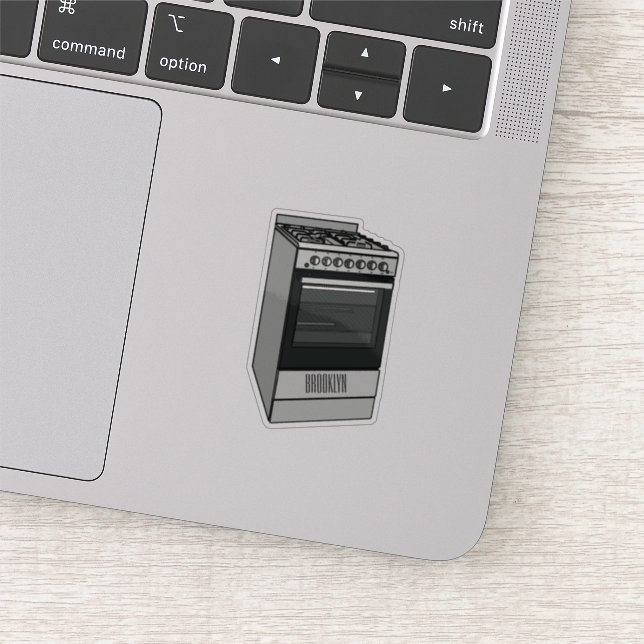 Electric stove cartoon illustration (Detail)