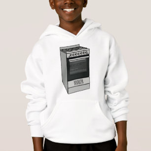 Electric stove cartoon illustration