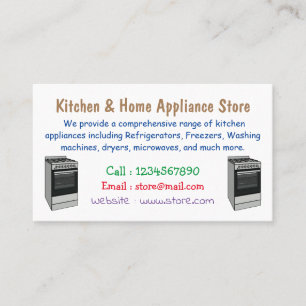 Electric stove cartoon illustration business card