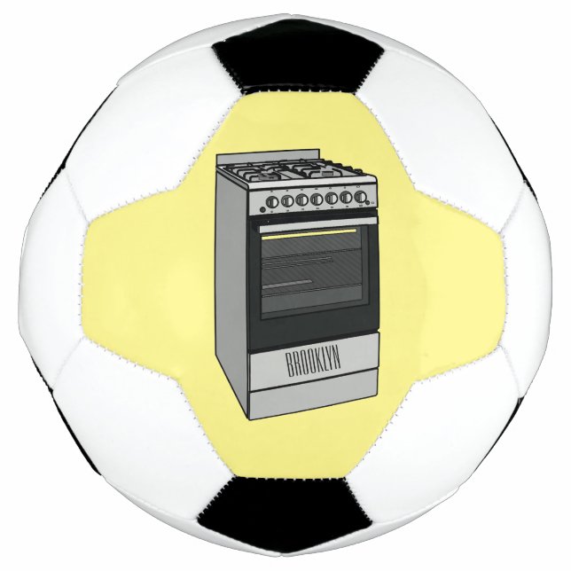 Electric stove cartoon illustration football (Front)