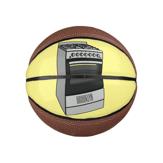 Electric stove cartoon illustration mini basketball (Front)