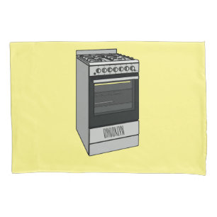 Electric stove cartoon illustration pillowcase