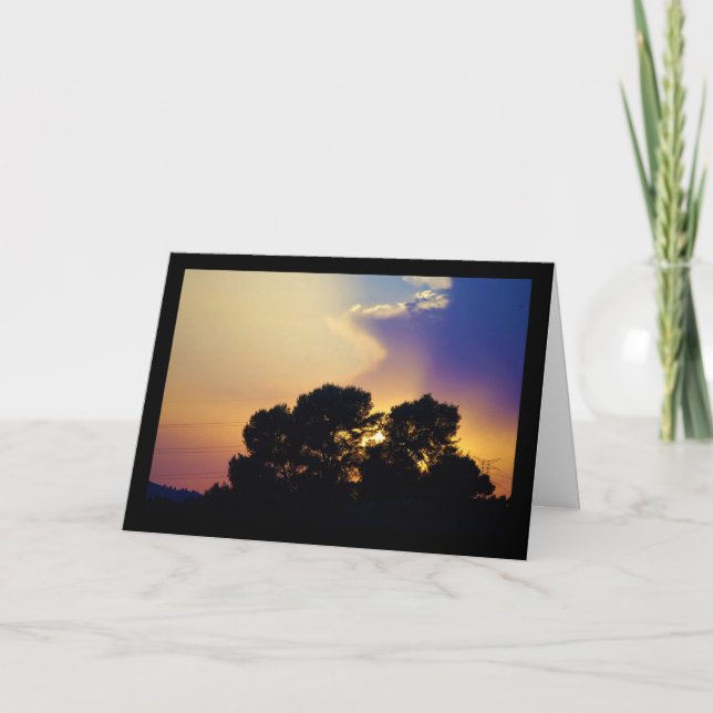Electric Sunset Sky Card (Front)