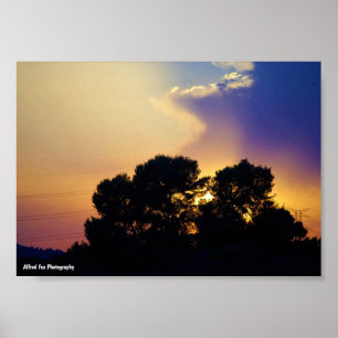 Electric Sunset Sky Poster