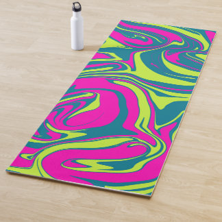 Electric Teal Oil Slick Yoga Mat