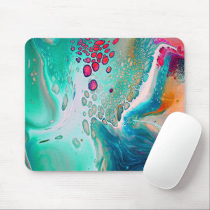 Electric Tides of Color Marble Mouse Mat