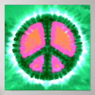 Electric Tie-Dye Peace Sign