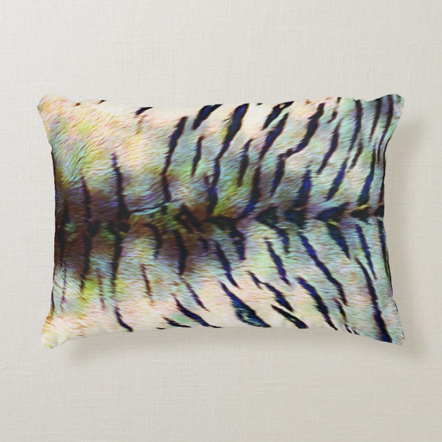 Electric Tiger Skin Print Decorative Cushion (Front)
