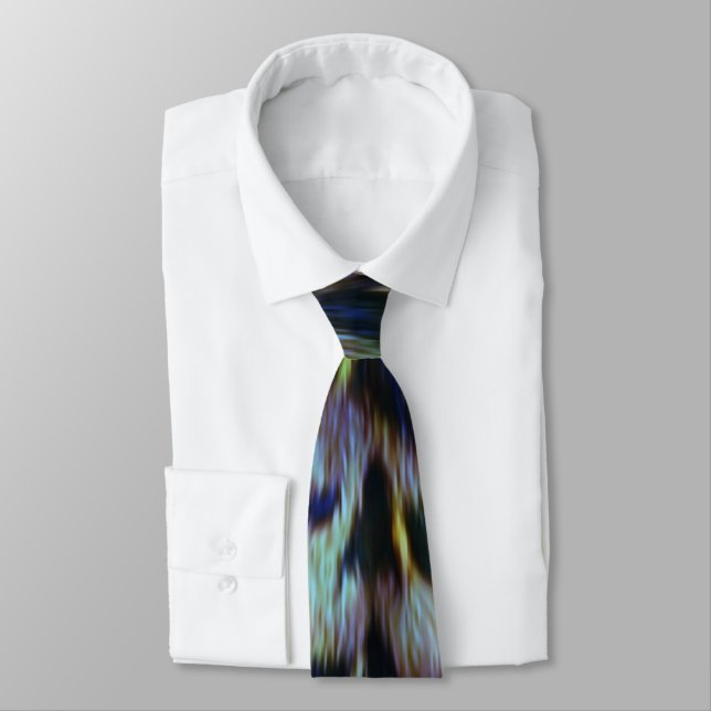 Electric Tiger Skin Print Tie (Tied)
