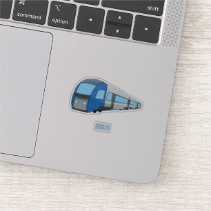 Electric train cartoon illustration