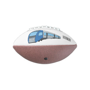Electric train cartoon illustration  american football