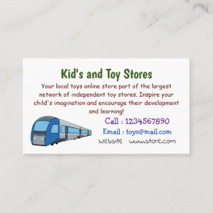 Electric train cartoon illustration business card