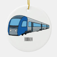 Electric train cartoon illustration