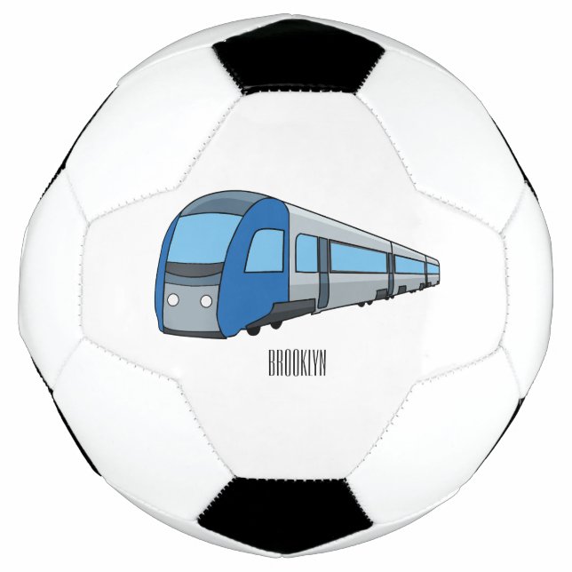Electric train cartoon illustration  football (Front)