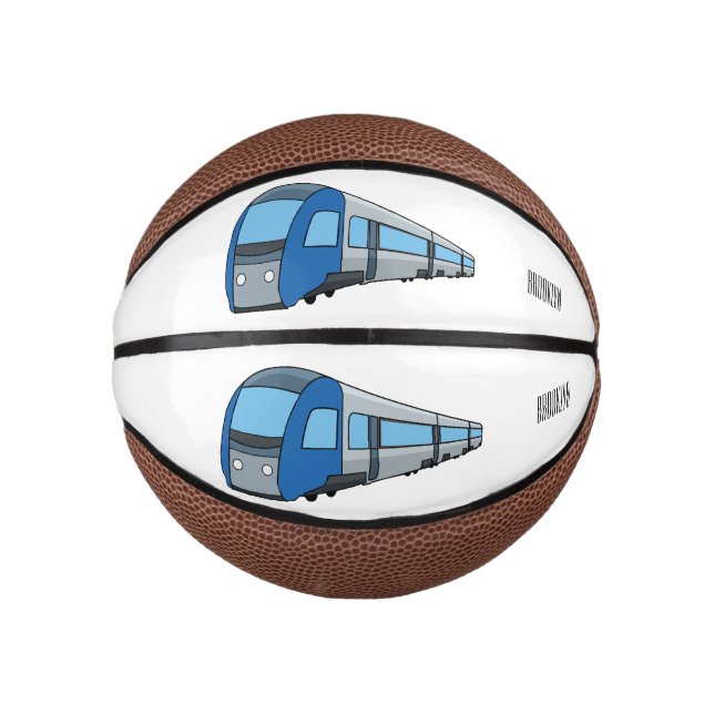 Electric train cartoon illustration mini basketball (Front)