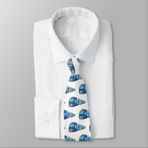 Electric train cartoon illustration tie