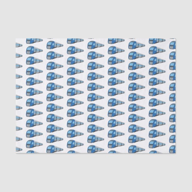 Electric train cartoon illustration tissue paper (Front)